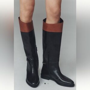 Anthropologie Bronx Felise Smooth Leather Riding Boots
